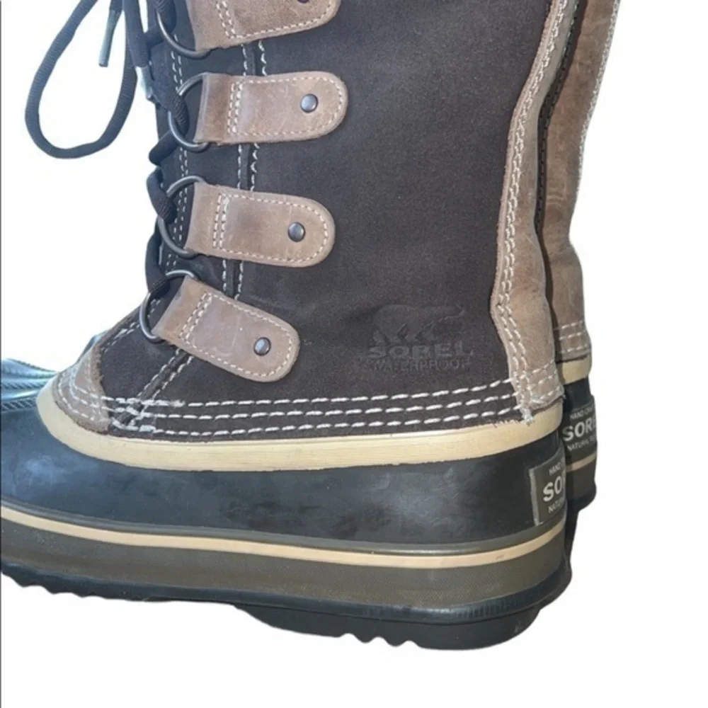 SOREL Joan Of Arctic‎ 1540 Tall Faux Fur Waterproof Lace Up Snow Winter Boots 7